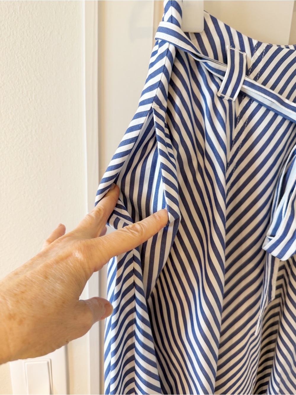 Madewell Poplin Striped Flared Midi Skirt - Picture 7 of 11